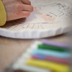 Rebecca Brown working in her studio 2019